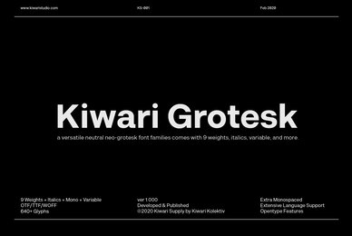 Kiwari Grotesk